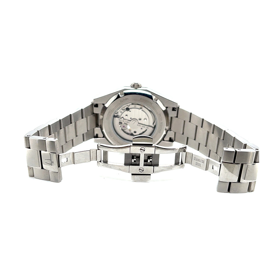 Gents Bulova Surveyor Skeleton Back Watch