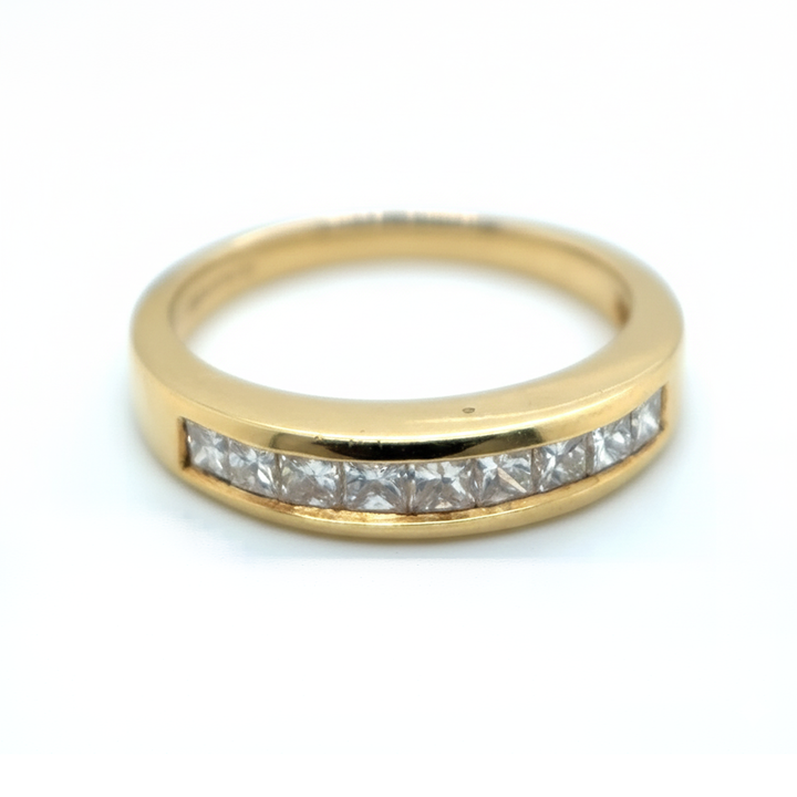 18ct Yellow Gold Diamond Half Eternity Ring