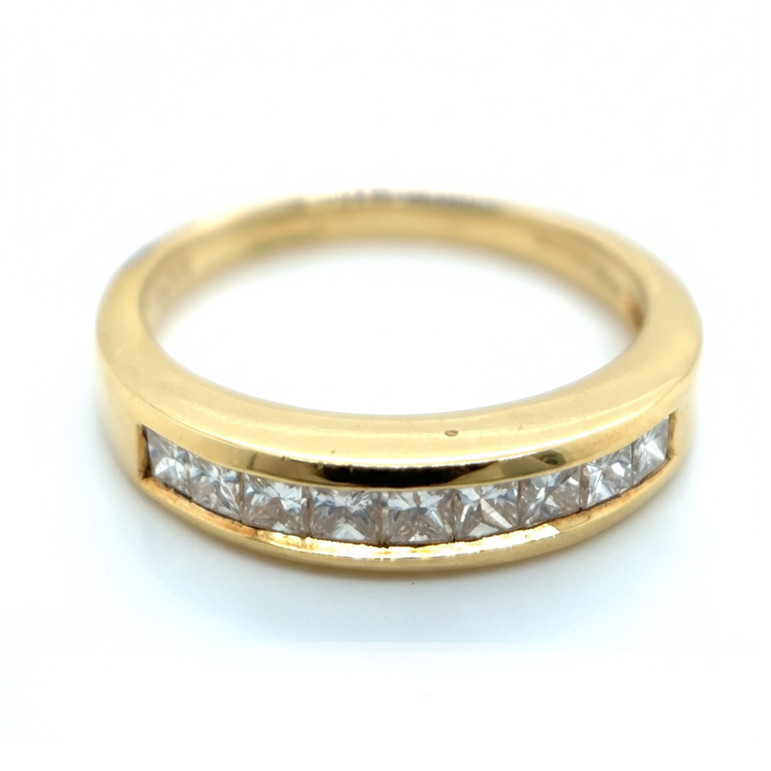 18ct Yellow Gold Diamond Half Eternity Ring