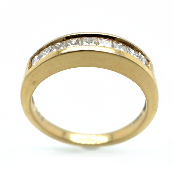 18ct Yellow Gold Diamond Half Eternity Ring
