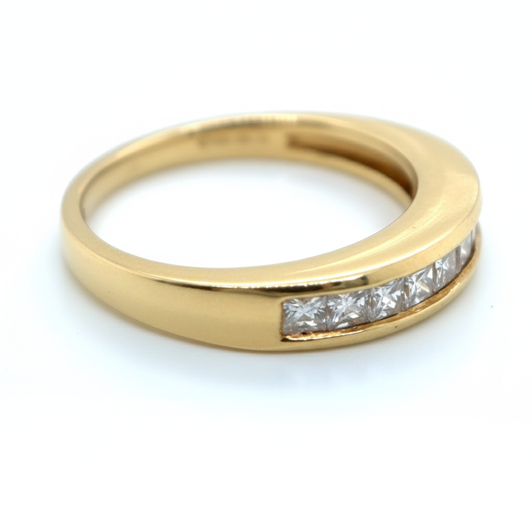 18ct Yellow Gold Diamond Half Eternity Ring