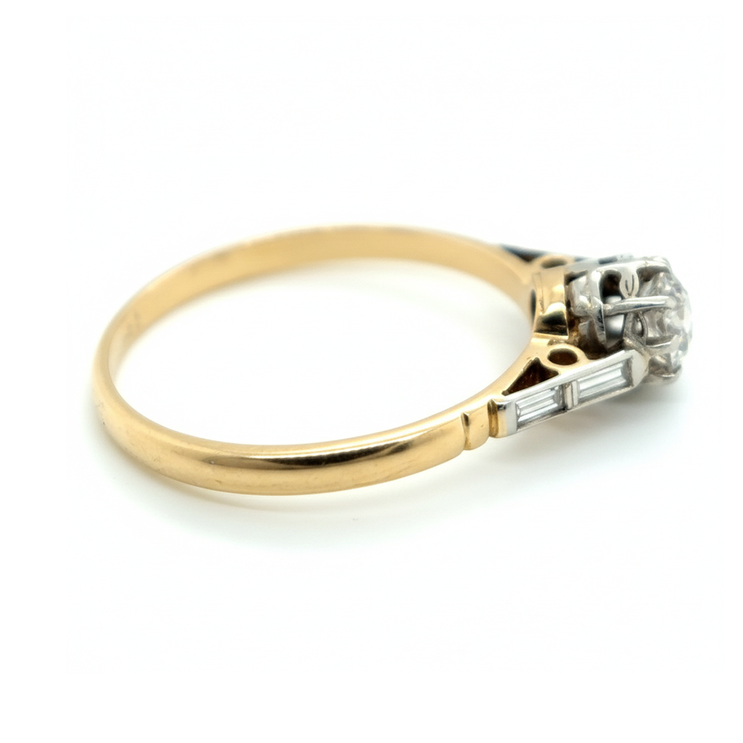 18ct Yellow Gold Diamond Solitaire Ring