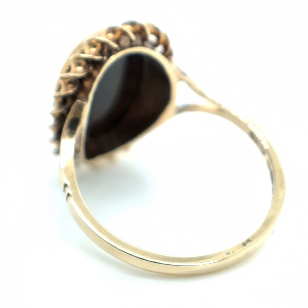 9ct Yellow Gold Doublet Opal Ring