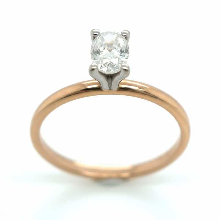 14ct Rose Gold Diamond Ring
