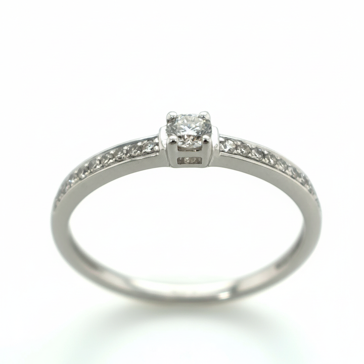 9ct White Gold Diamond Ring