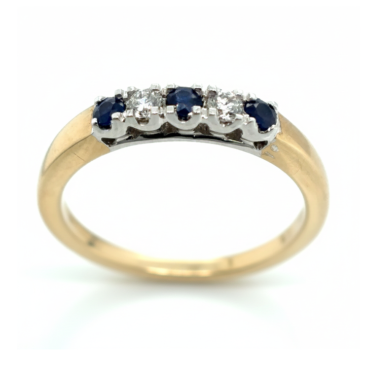 9ct Yellow Gold 5 Stone Ring