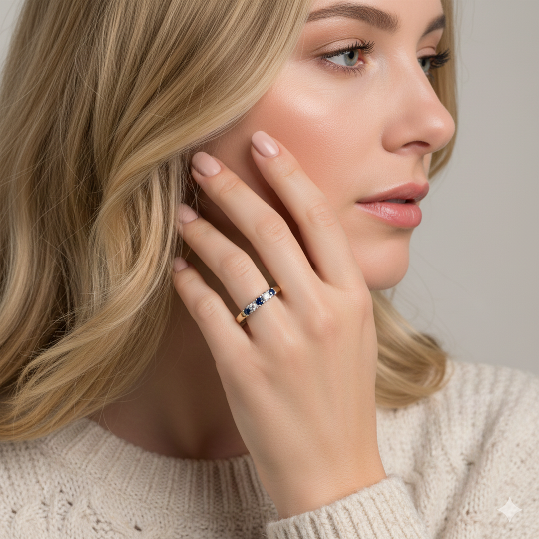 9ct Yellow Gold 5 Stone Ring