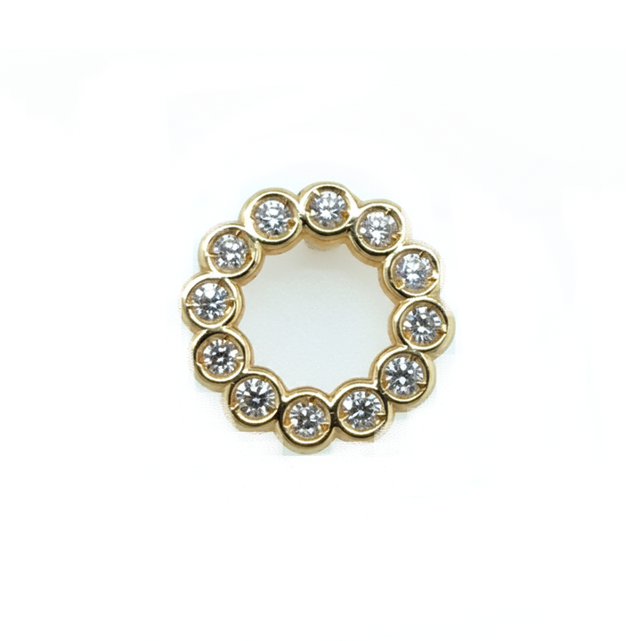 18ct Yellow Gold Diamond Cluster Earrings