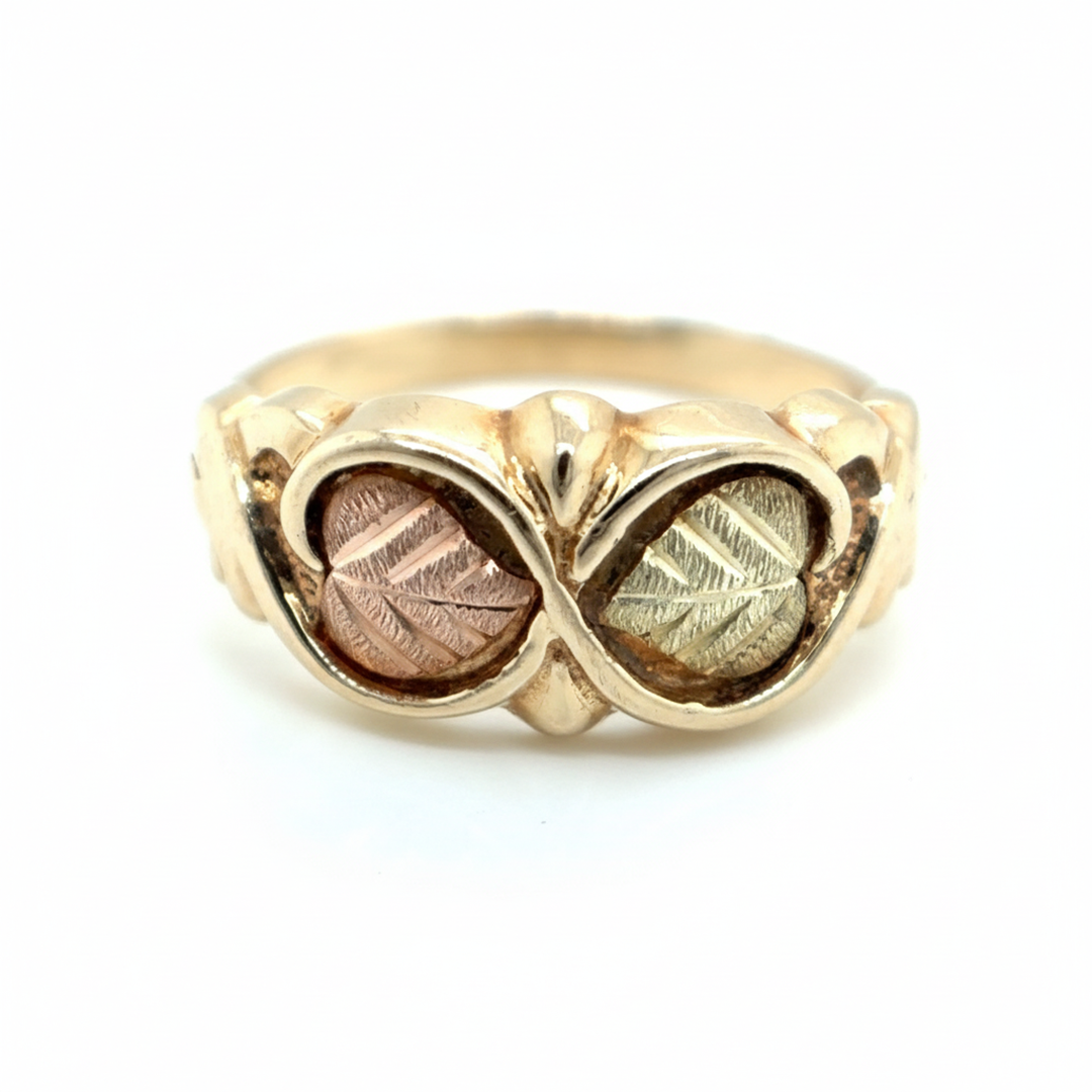 9ct Yellow Gold Floral Leaf Ring