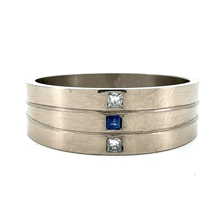 9ct Yellow Gold Sapphire and Diamond Ring