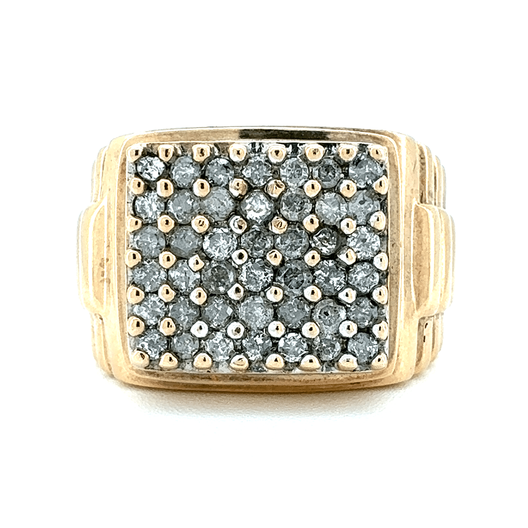 9ct Yellow Gold Diamond Ring