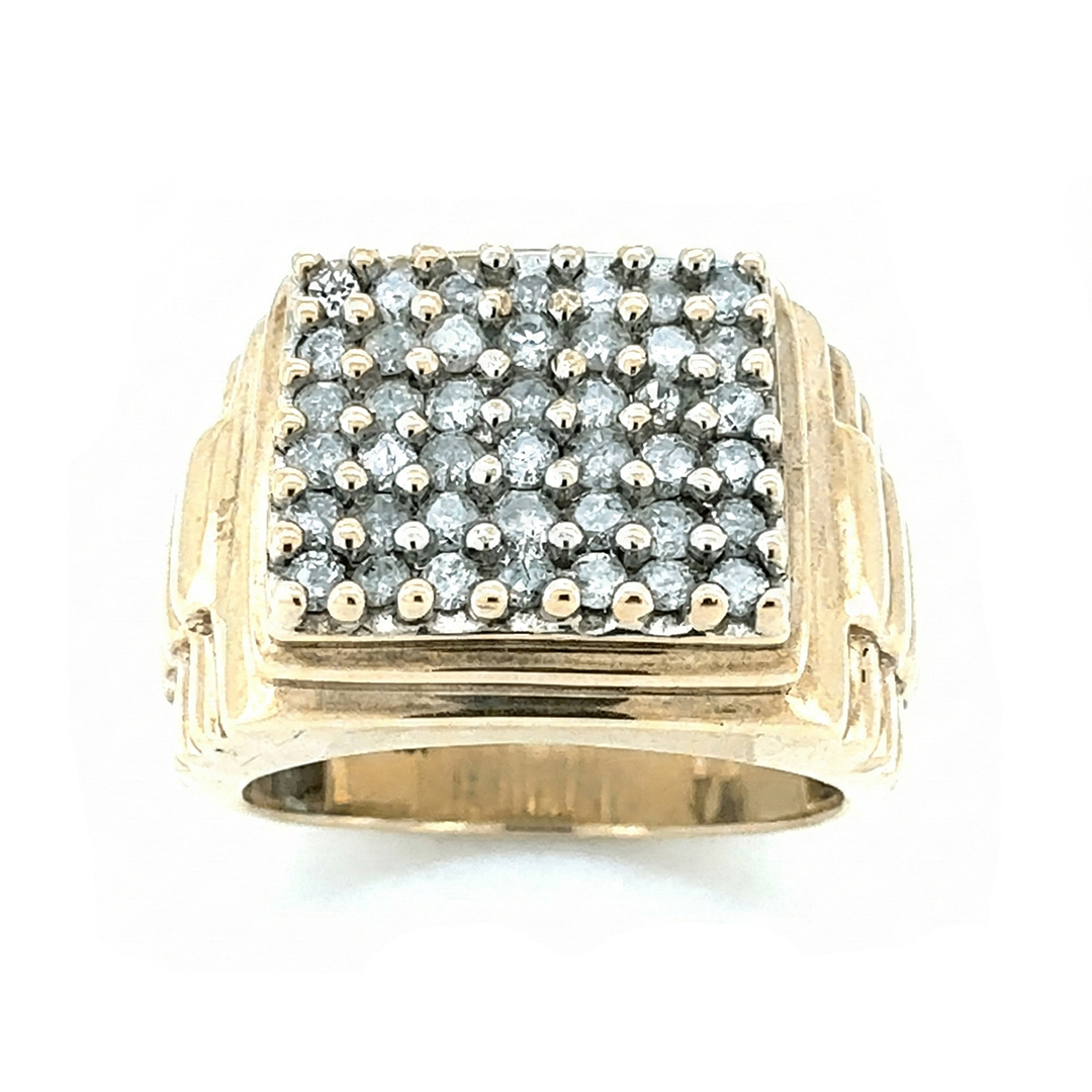 9ct Yellow Gold Diamond Ring