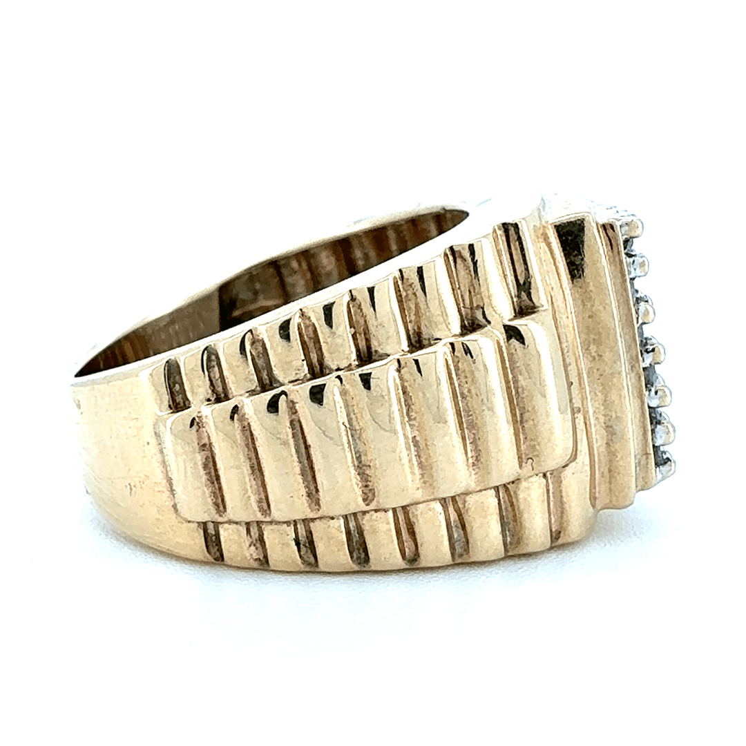 9ct Yellow Gold Diamond Ring