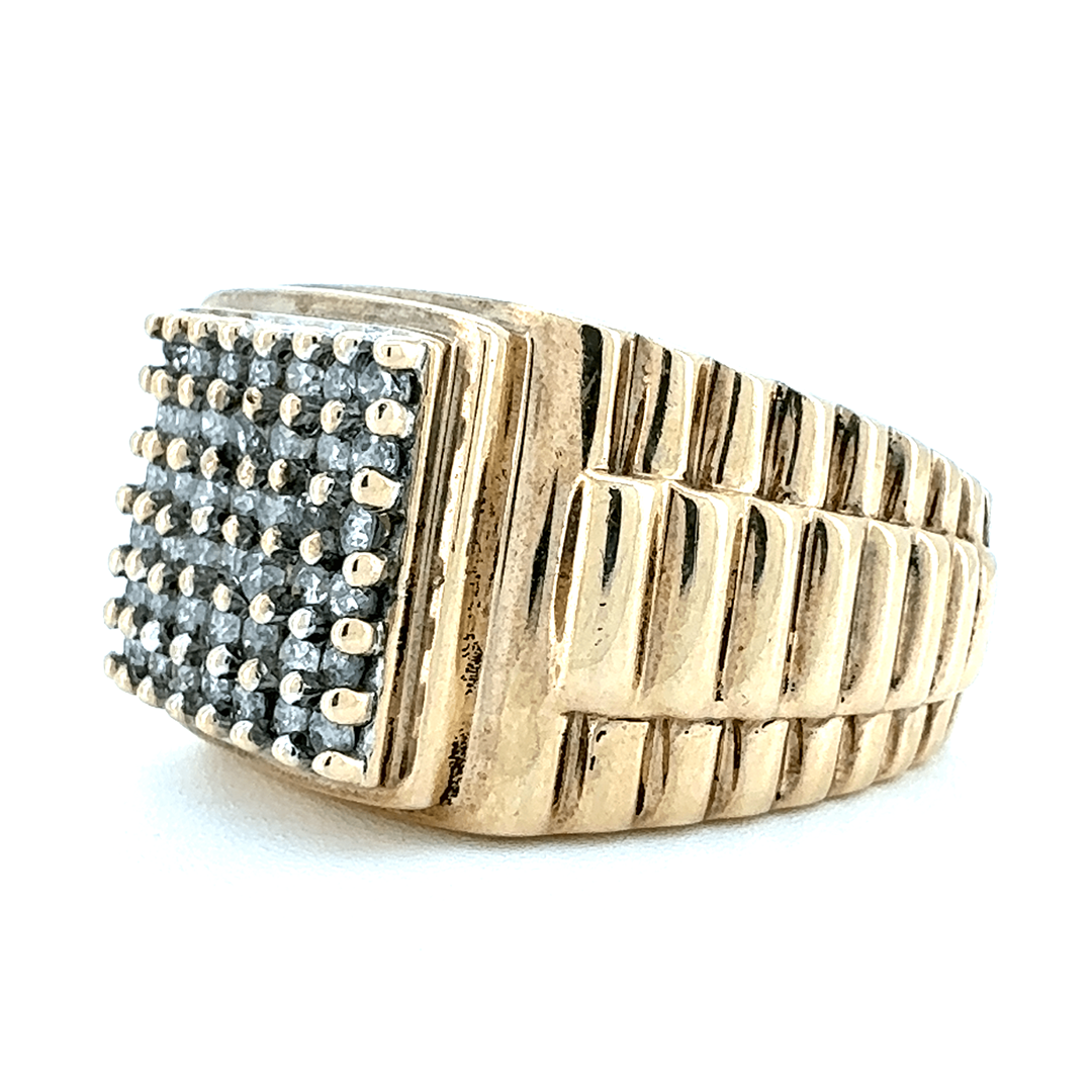 9ct Yellow Gold Diamond Ring