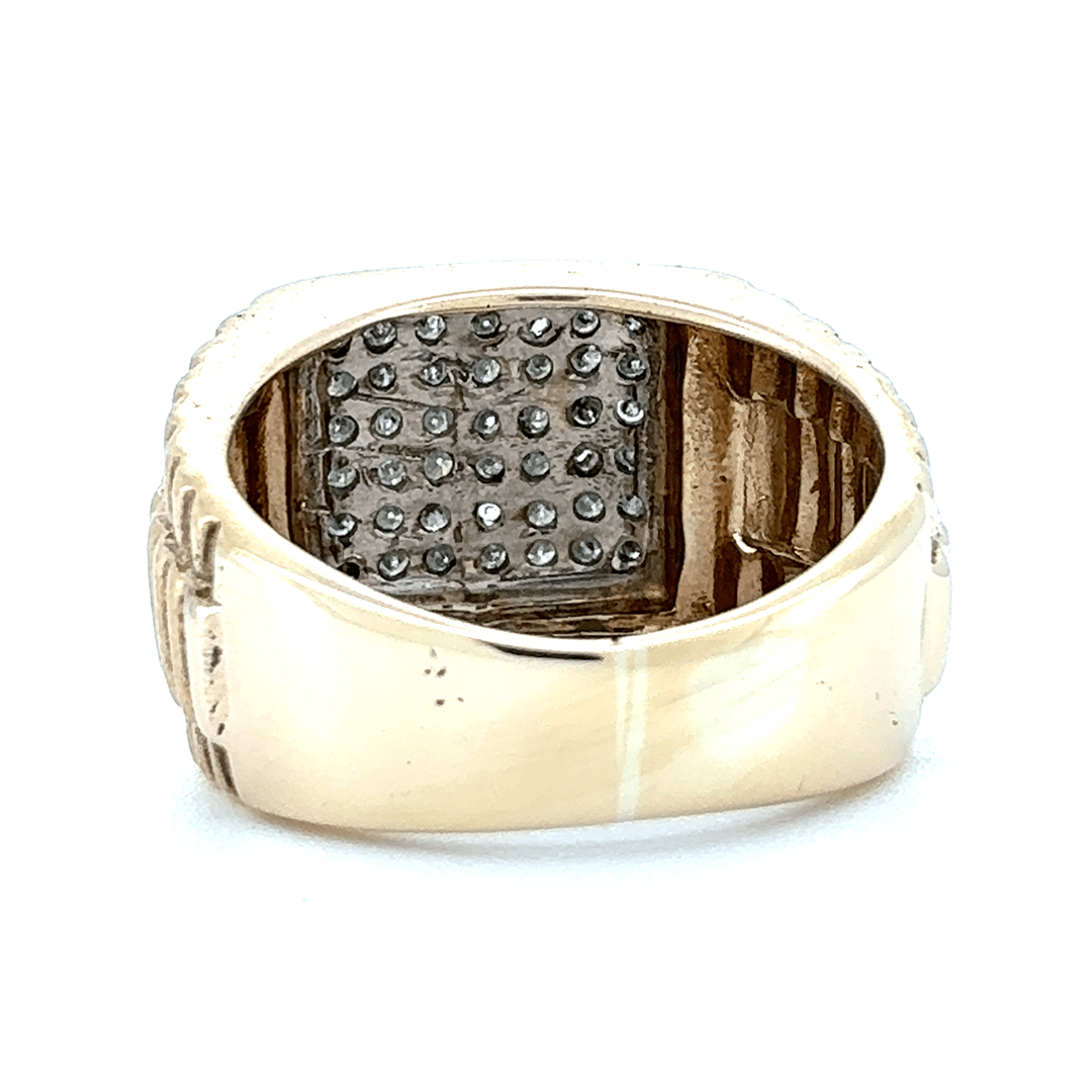 9ct Yellow Gold Diamond Ring