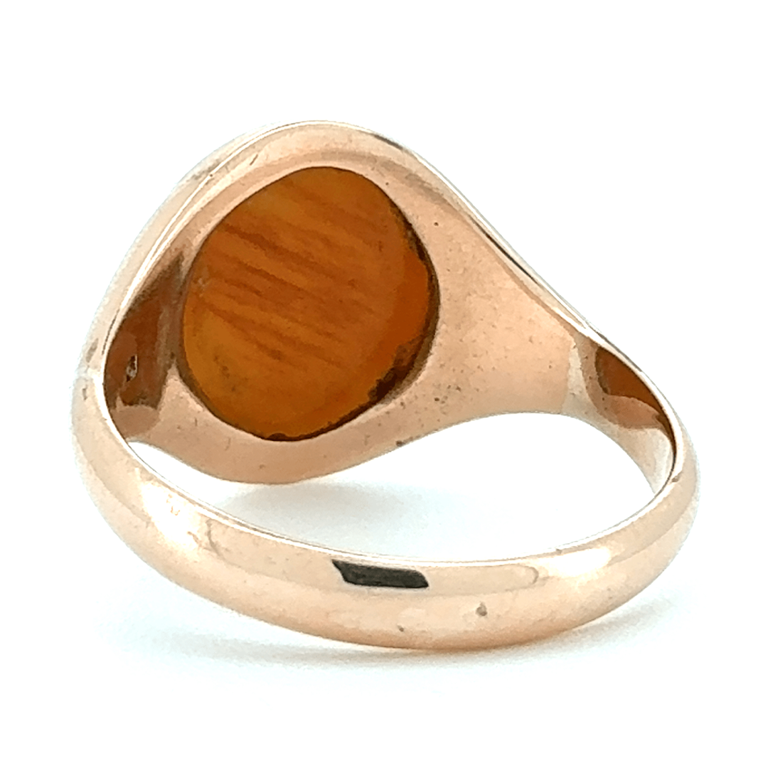 9ct Rose Gold Agate Ring
