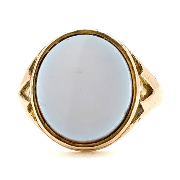 9ct Rose Gold Agate Ring