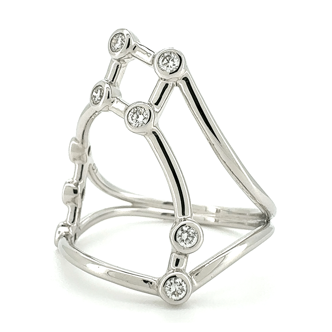 18ct White Gold Diamond Constellation Ring