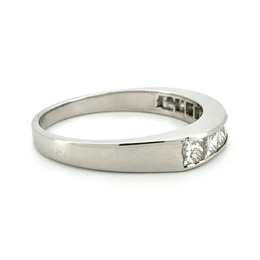 18ct White Gold Diamond Band