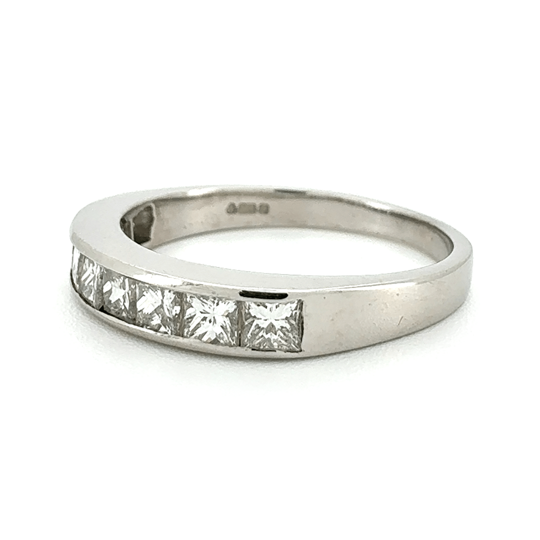 18ct White Gold Diamond Band