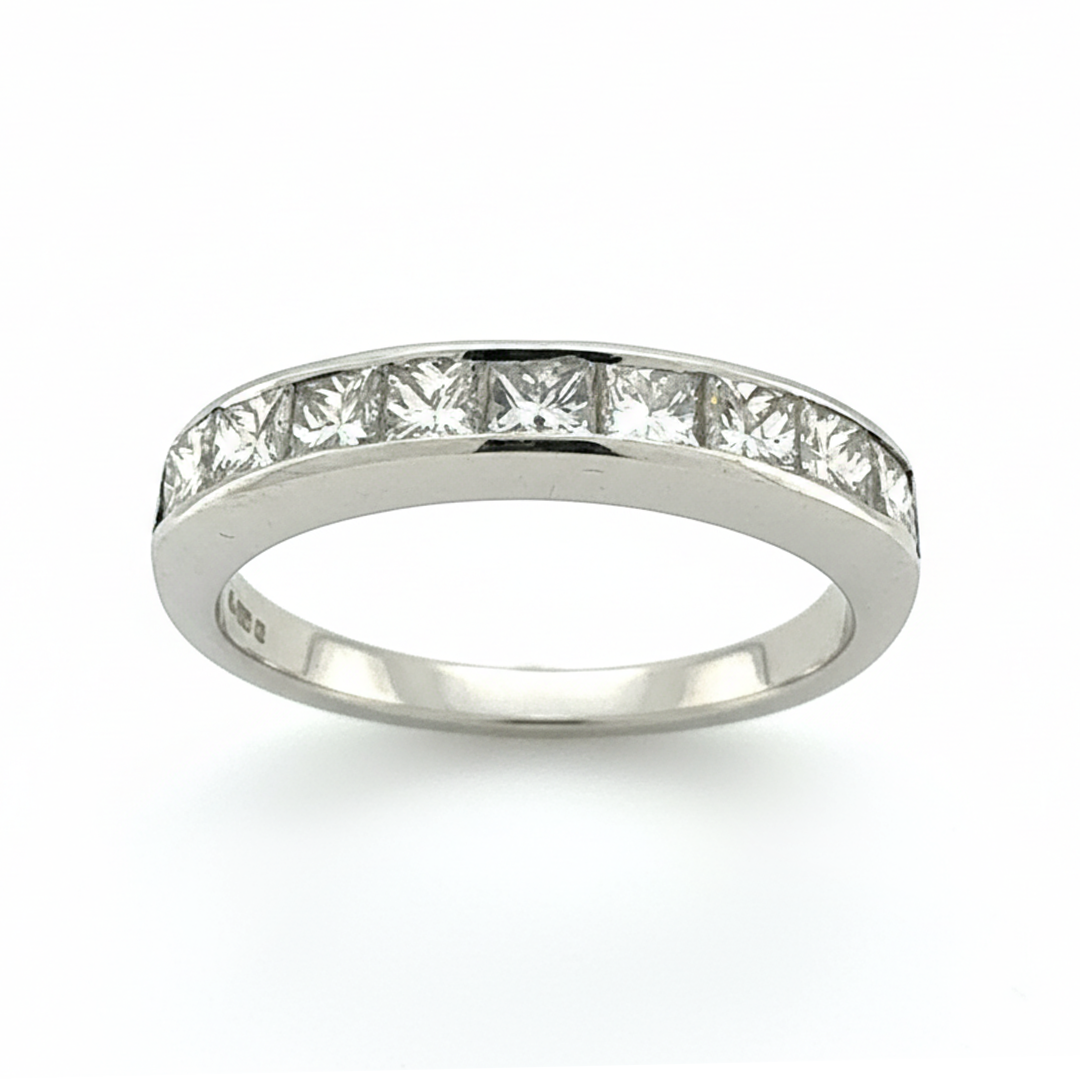 18ct White Gold Diamond Band