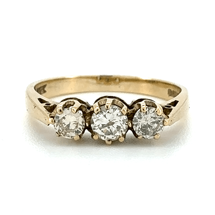 9ct Yellow Gold Trilogy Ring