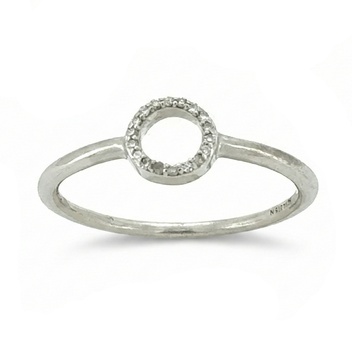 9ct White Gold Diamond Ring