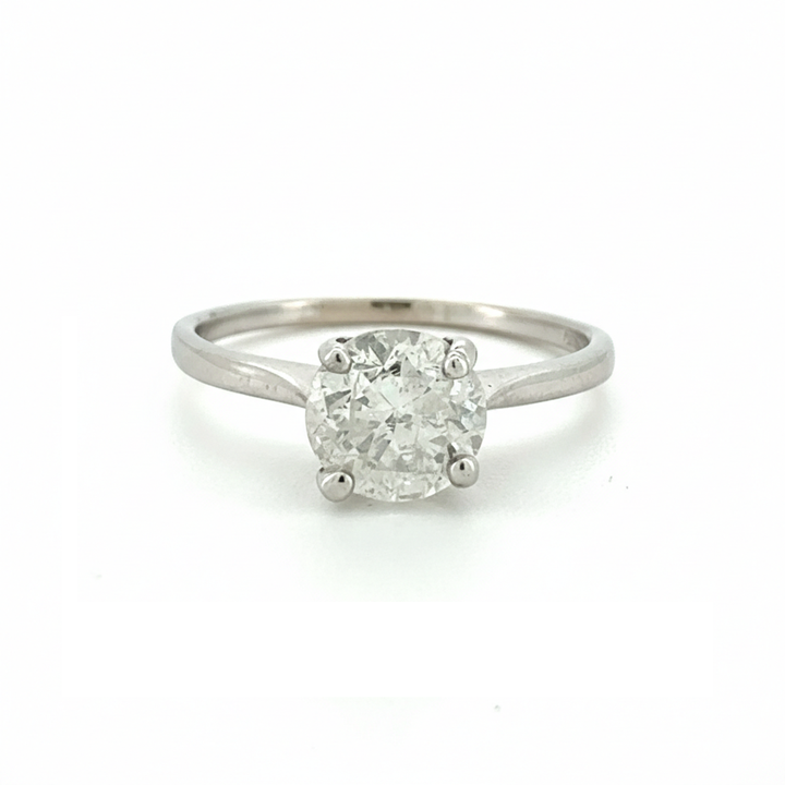 18ct White Gold Diamond Solitare Ring