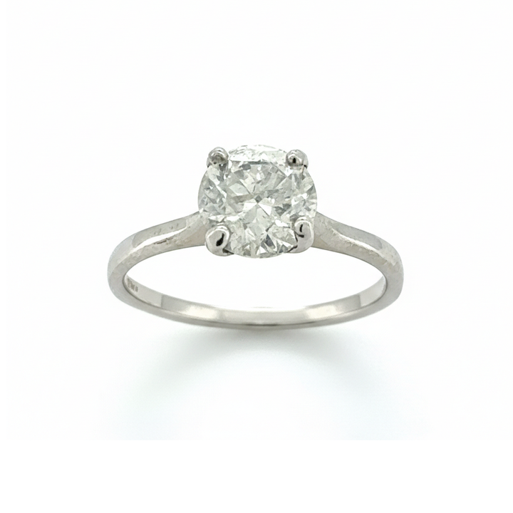 18ct White Gold Diamond Solitare Ring