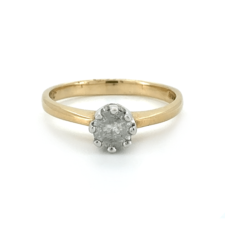 9ct Yellow Gold Diamond Solitaire Ring