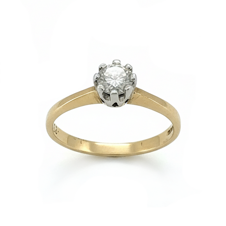 9ct Yellow Gold Diamond Solitaire Ring