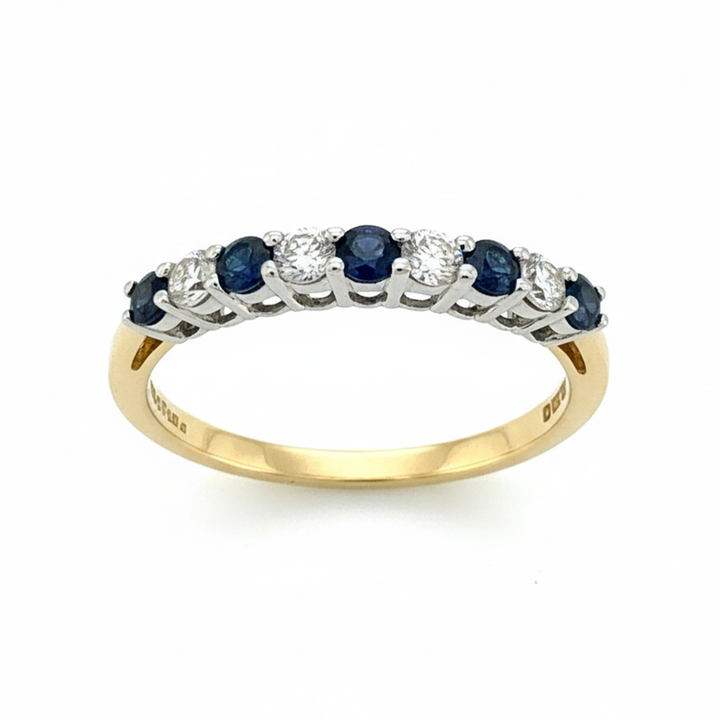 18ct Yellow Gold Sapphire and Diamond Ring