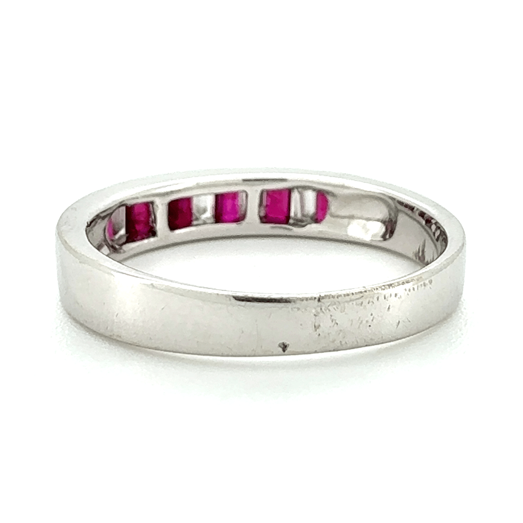 18ct White Gold Ruby And Diamond Ring