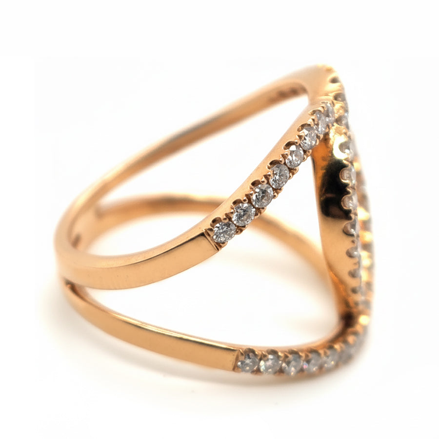 18ct Rose Gold Diamond ring