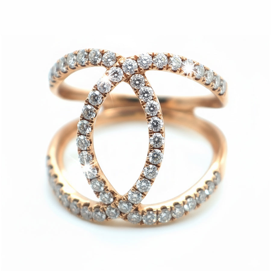18ct Rose Gold Diamond ring