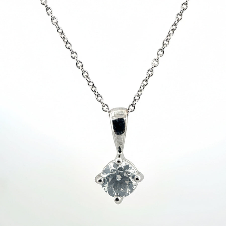 18ct White Gold Necklace with 1.05ct Diamond