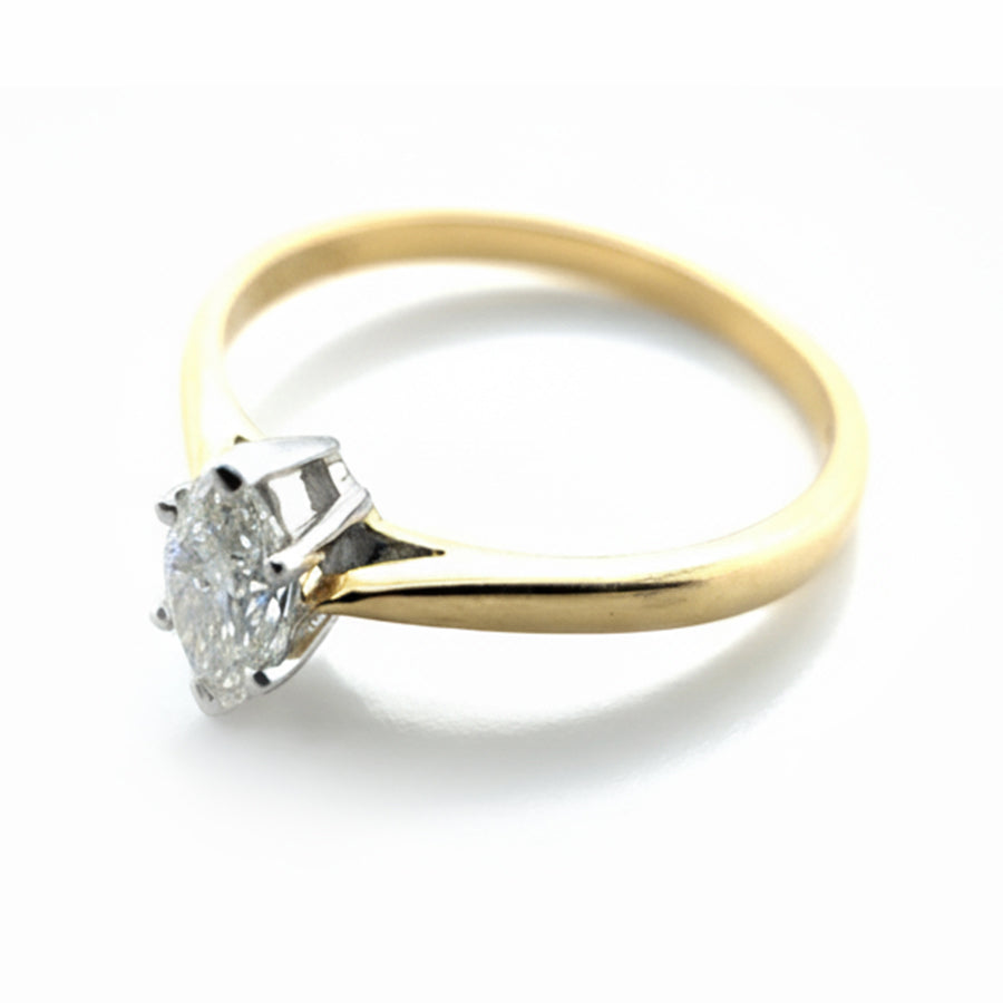 18ct Yellow Gold 0.5ct Marquise Diamond Ring