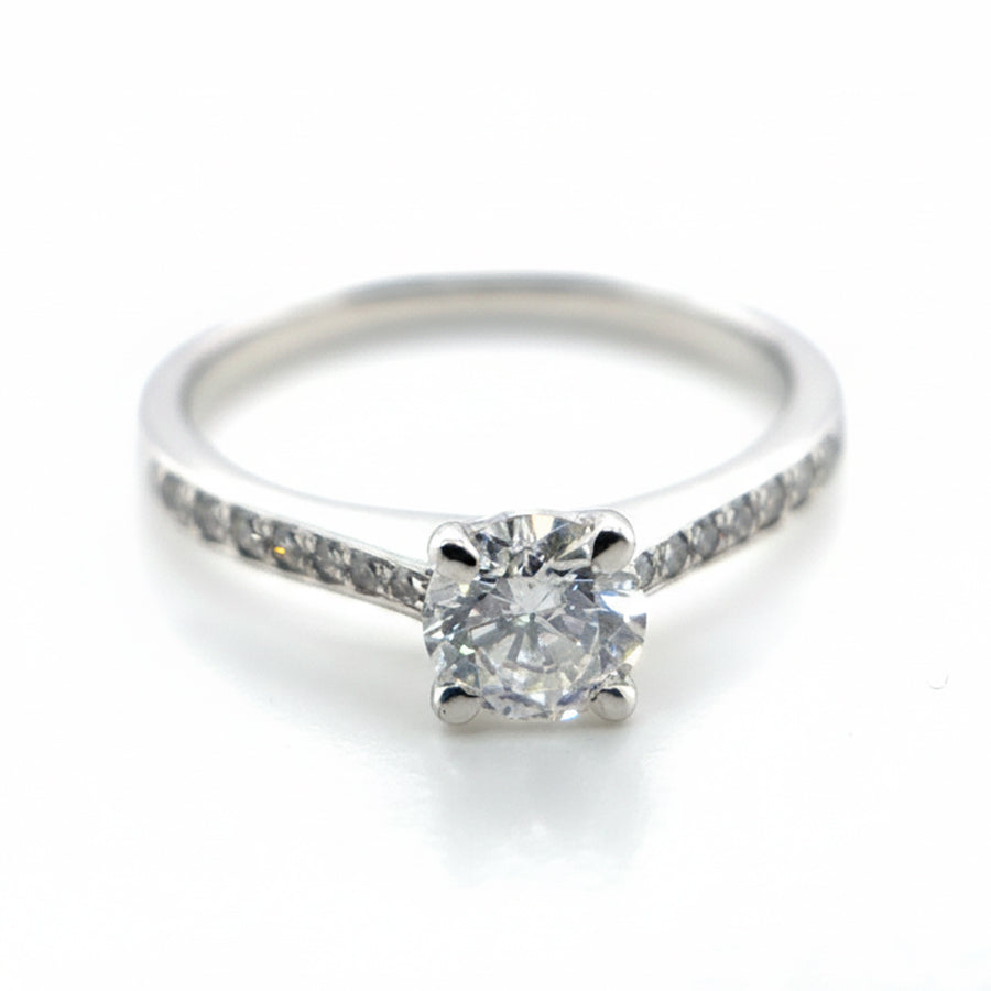 18ct White Gold Solitaire Diamond Ring