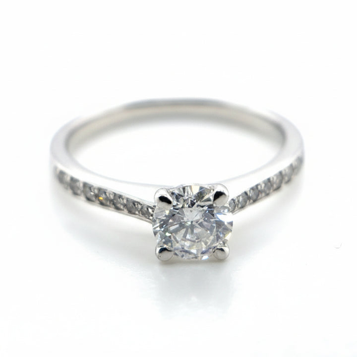 18ct White Gold Solitaire Diamond Ring