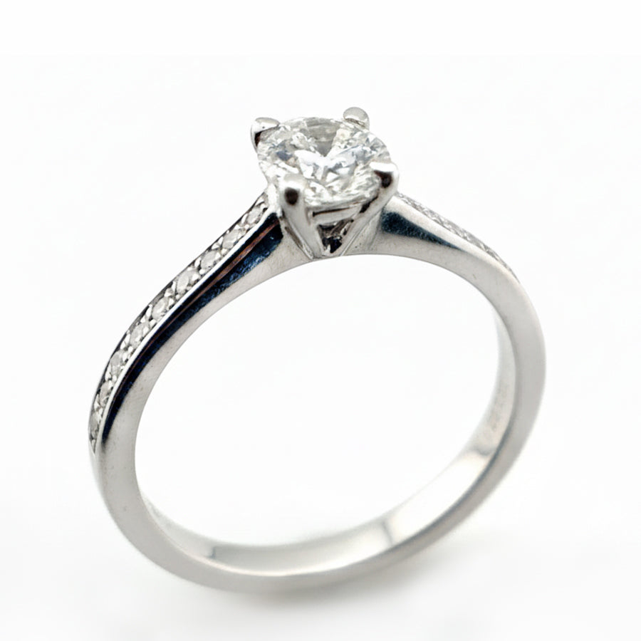 18ct White Gold Solitaire Diamond Ring
