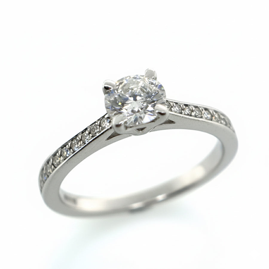 18ct White Gold Solitaire Diamond Ring