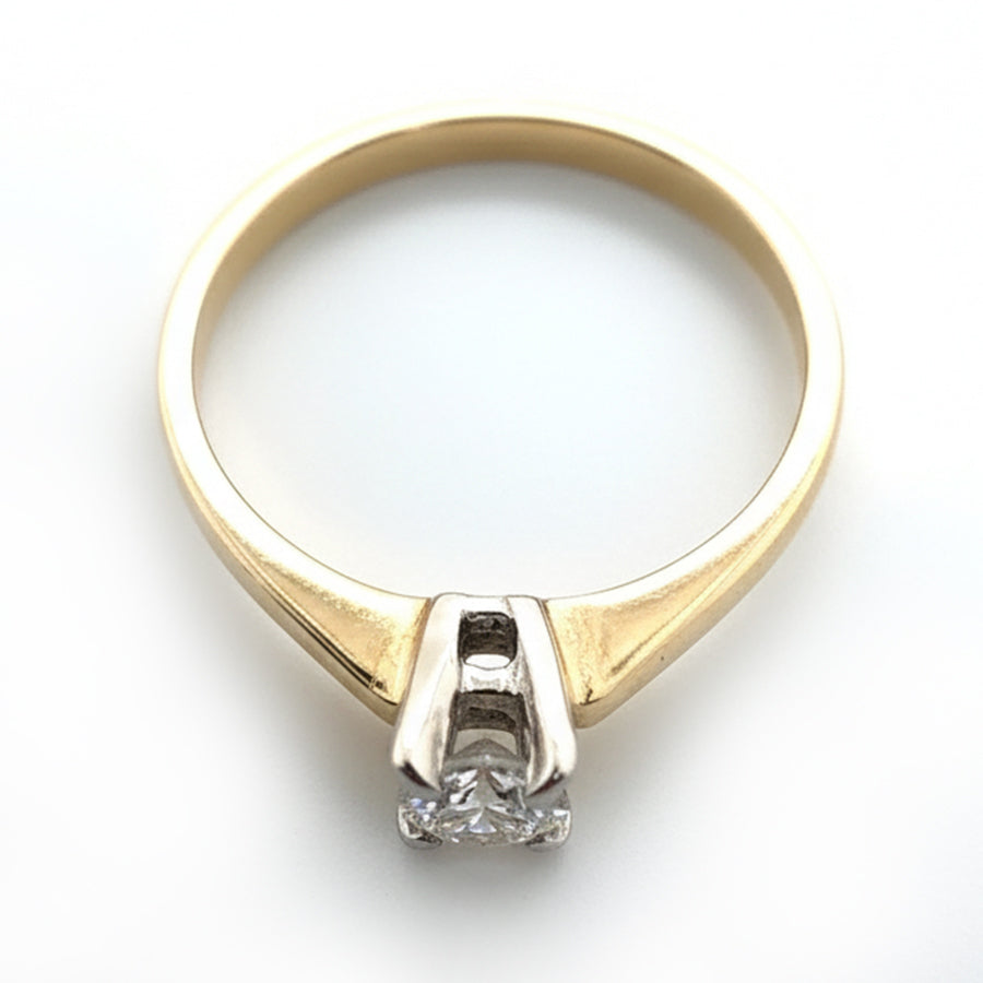 14ct Yellow Gold 0.2ct Diamond Solitaire Ring