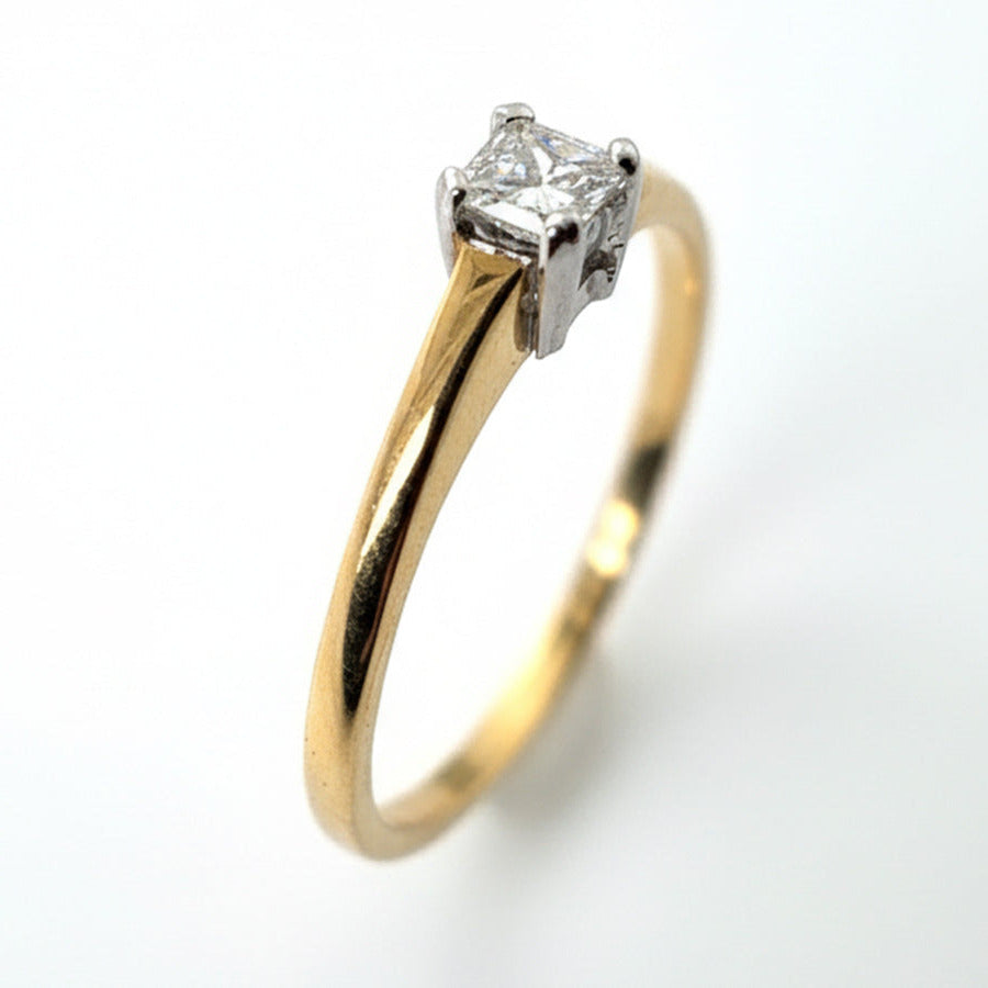 18ct Yellow Gold Diamond 0.16ct Solitaire Ring