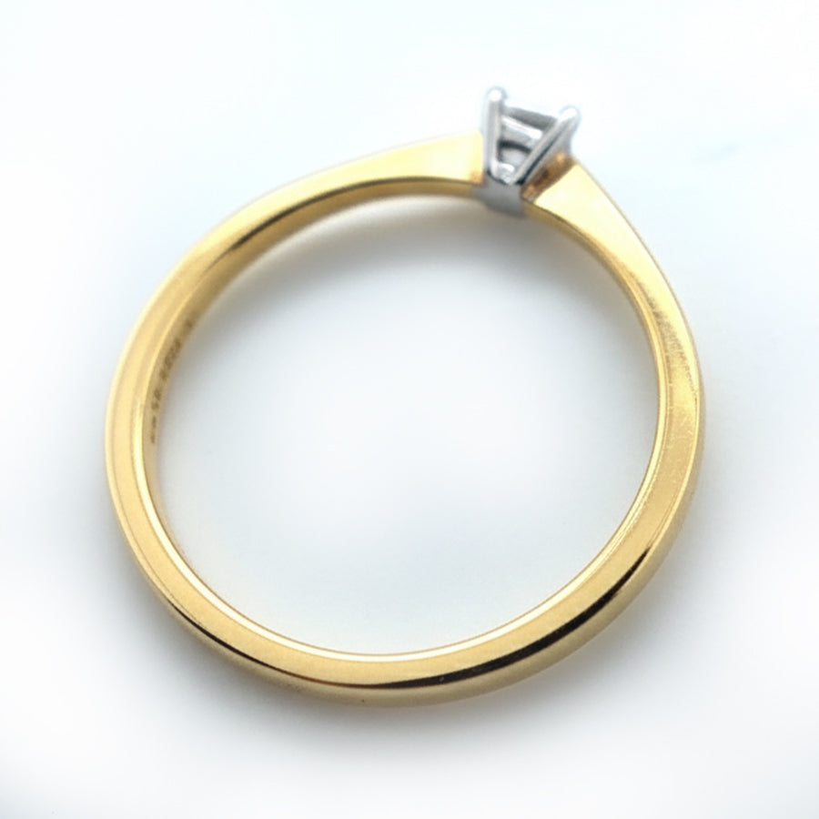 18ct Yellow Gold Diamond 0.16ct Solitaire Ring