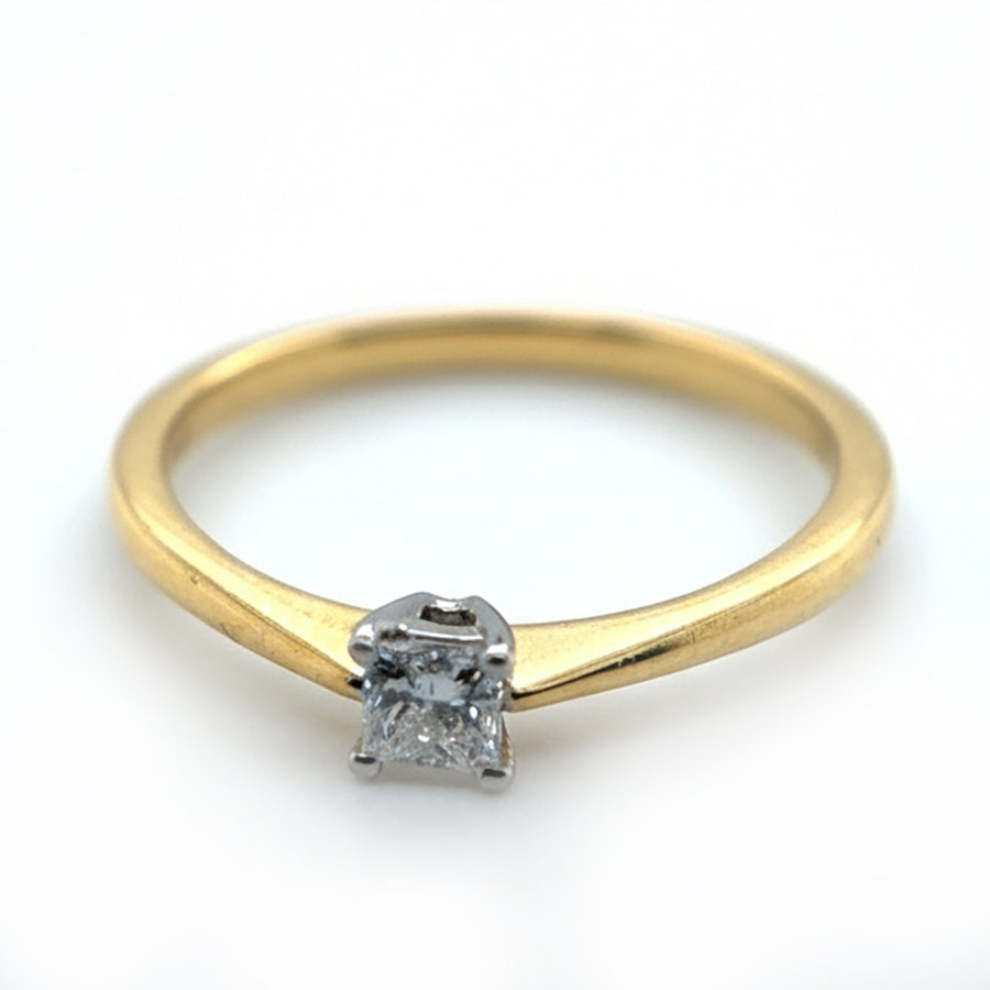 18ct Yellow Gold Diamond 0.16ct Solitaire Ring