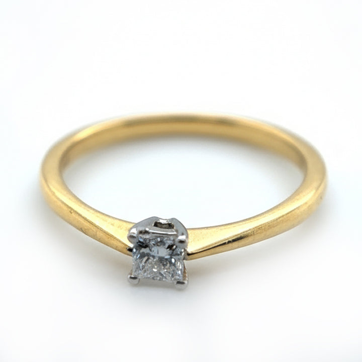 18ct Yellow Gold Diamond 0.16ct Solitaire Ring