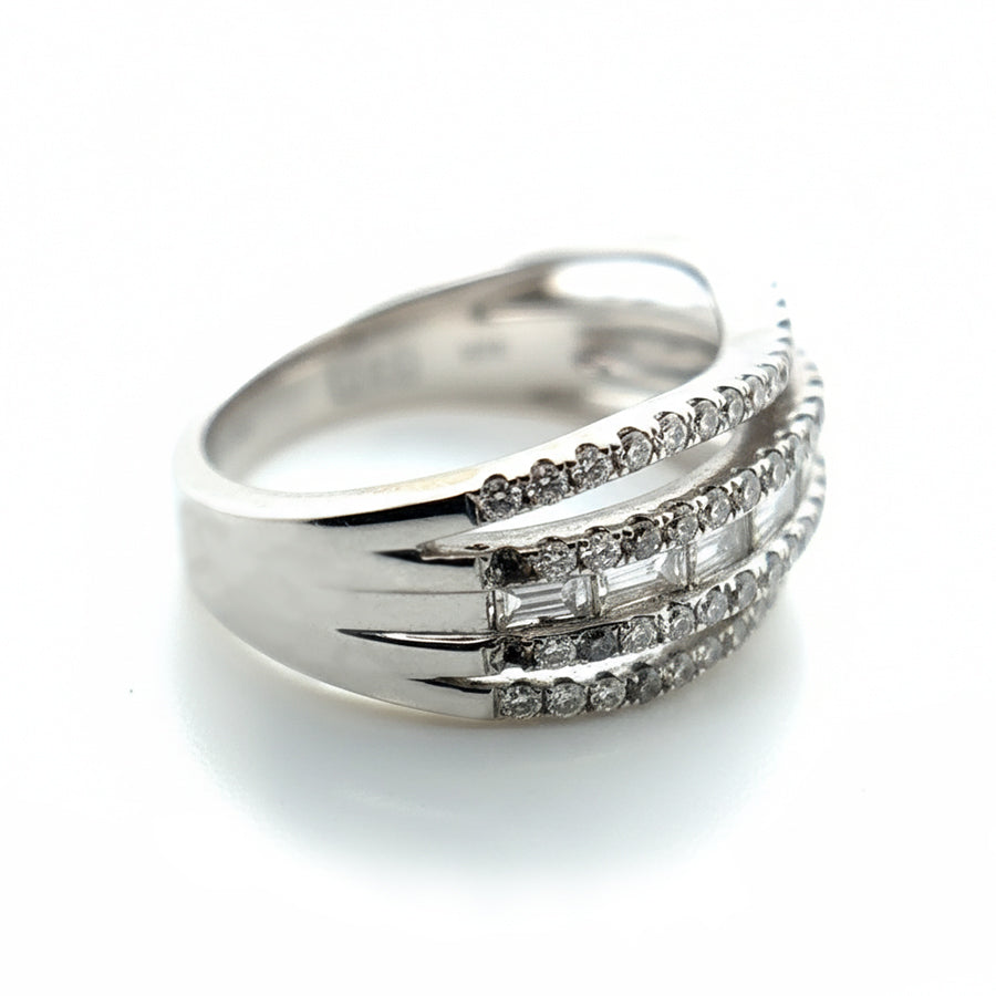 14ct White Gold Diamond Fancy Eternity band