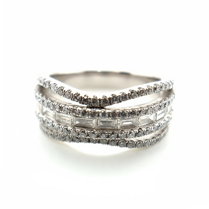 14ct White Gold Diamond Fancy Eternity band
