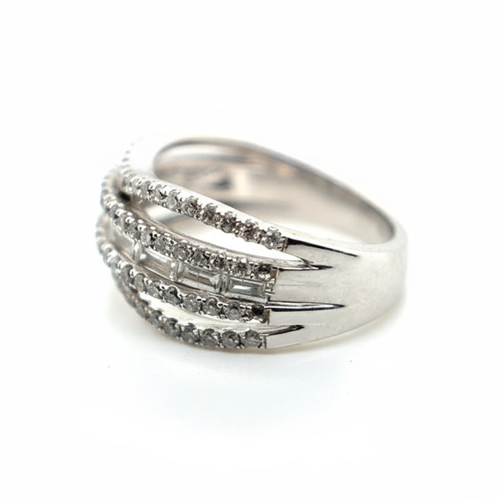 14ct White Gold Diamond Fancy Eternity band