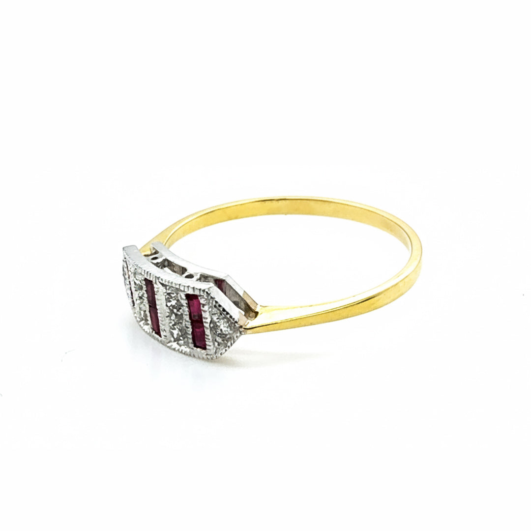 18ct Gold Ruby And Diamond Ring
